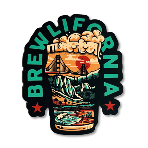 Brewed in Cali Sticker